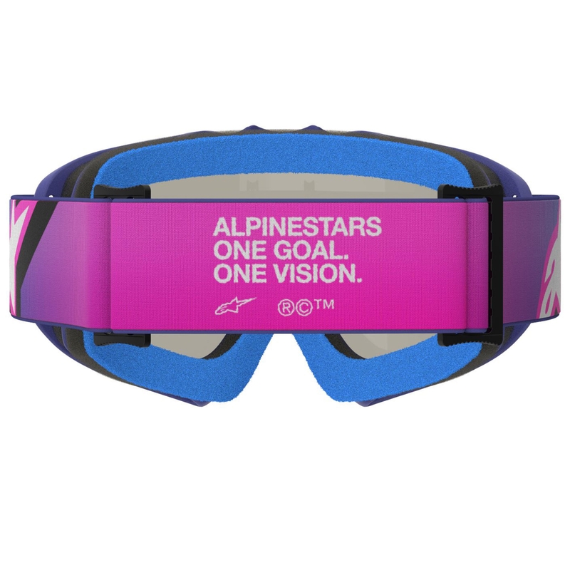 Alpinestars Vision Youth Corp laste motokrossiprillid lilla-roosa peegliga sinise läätsega
