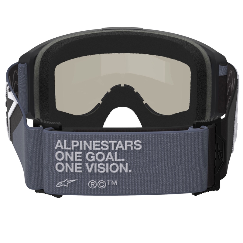 Alpinestars Vision Sand motokrossiprillid mustahall, tumedate suitsu klaasidega