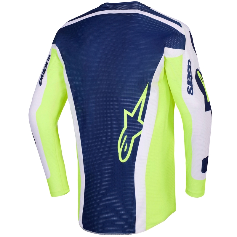 Alpinestars Racer Air Riway motokrossitrikoo helehall-fluo kollane-sinine