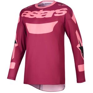 Alpinestars Racer Riway motokrossitrikoo tumepunane ja korallpunane trikoo