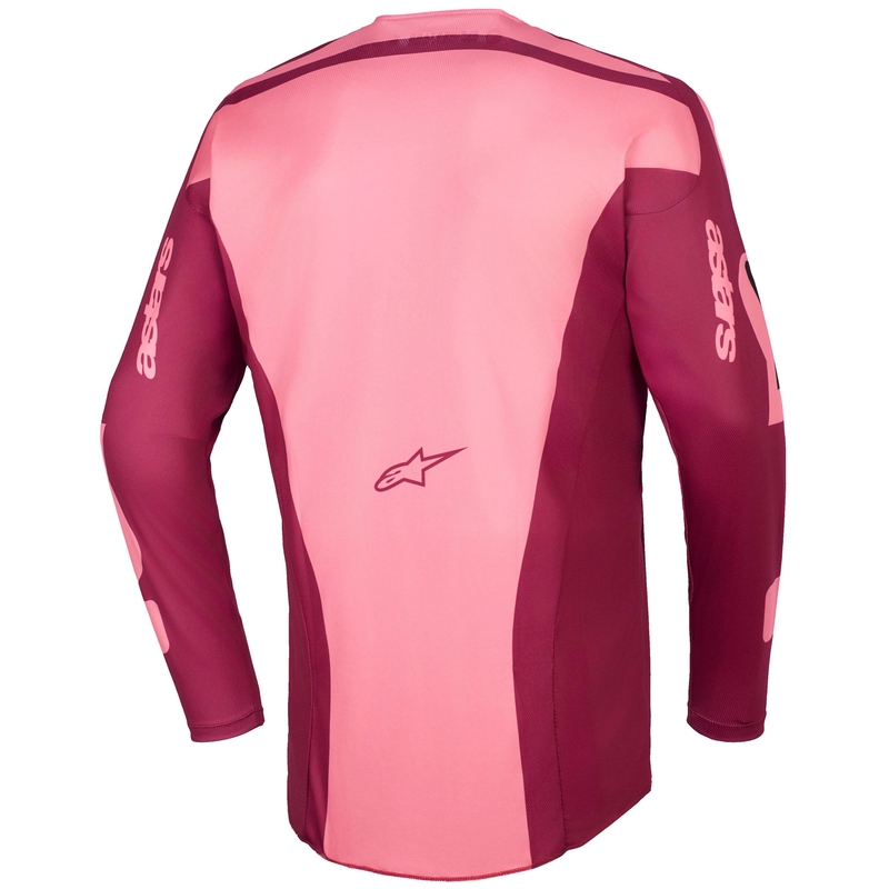Alpinestars Racer Riway motokrossitrikoo tumepunane ja korallpunane trikoo
