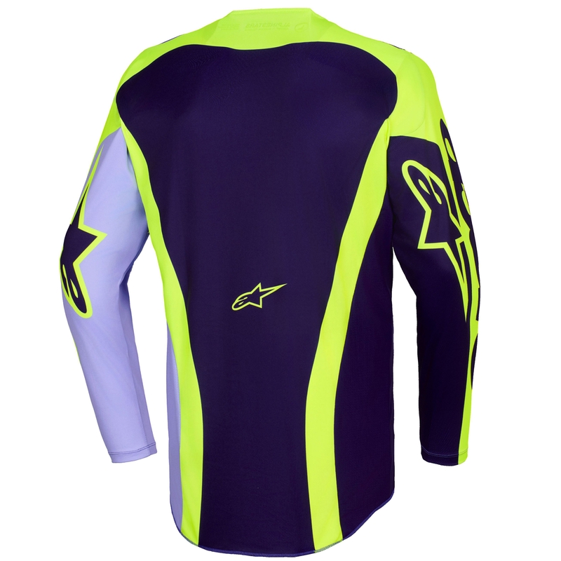 Motokrossitrikoo Alpinestars Racer Portl lilla-fluo kollane