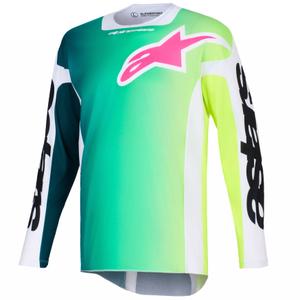 Alpinestars Racer Portl motokrossitrikoo roheline-valge-must trikoo