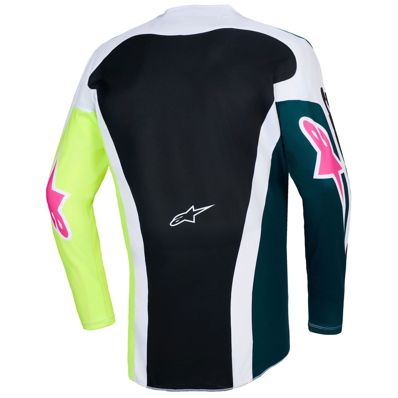 Alpinestars Racer Portl motokrossitrikoo roheline-valge-must trikoo