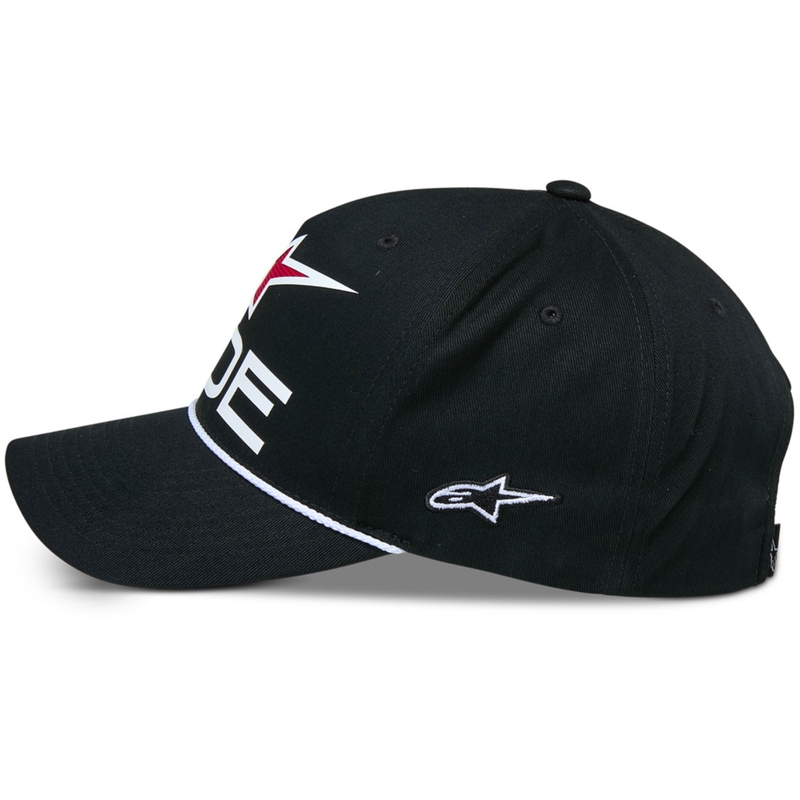 Alpinestars Ride Comp Snapback müts must, valge ja punane