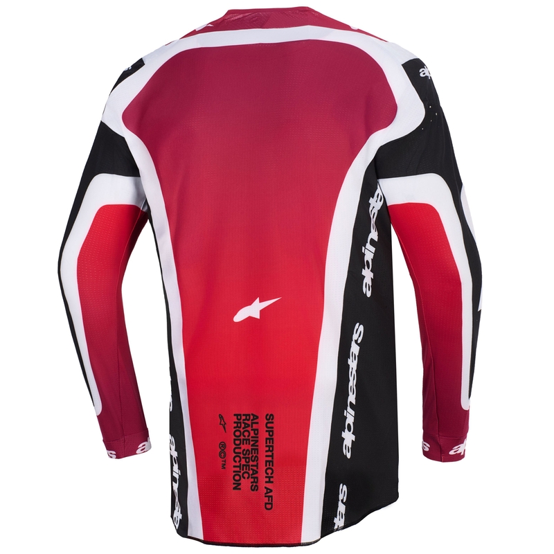 Alpinestars Supertech Pro AFD Vista motokrossitrikoo must-punane-valge