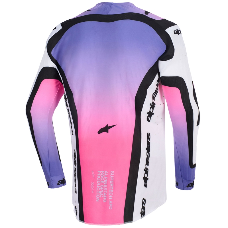 Alpinestars Supertech Pro AFD Vista motokrossitrikoo valge-lilla-musta
