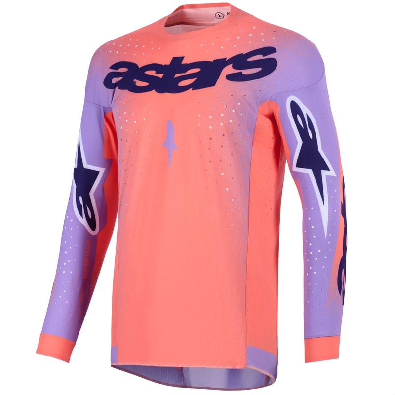 Alpinestars Supertech Scenz motokrossitrikoo oranž-korall-lilla