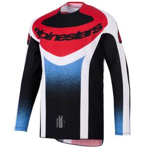 Alpinestars Techstar Knif motokrossitrikoo must-valge-sinine-punane trikoo