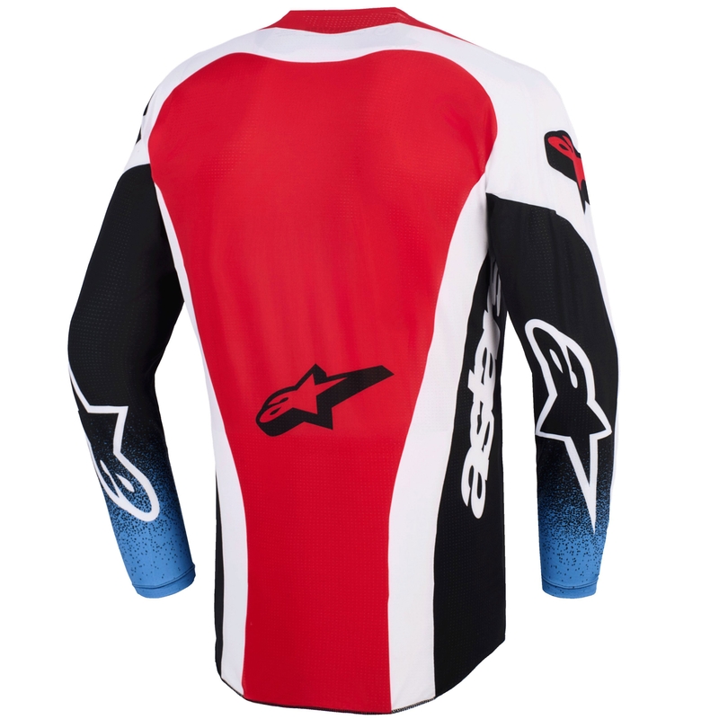 Alpinestars Techstar Knif motokrossitrikoo must-valge-sinine-punane trikoo