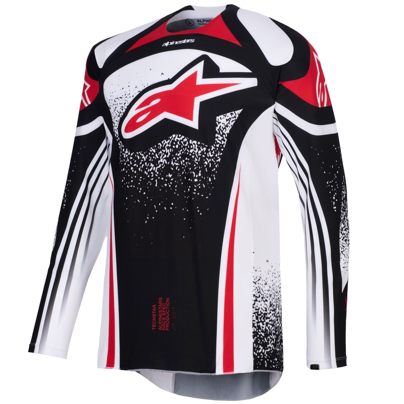 Alpinestars Techstar Nomur motokrossitrikoo must, valge ja punane