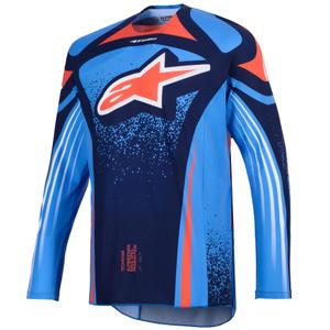 Alpinestars Techstar Nomur motokrossitrikoo tumesinine-oranž-sinine