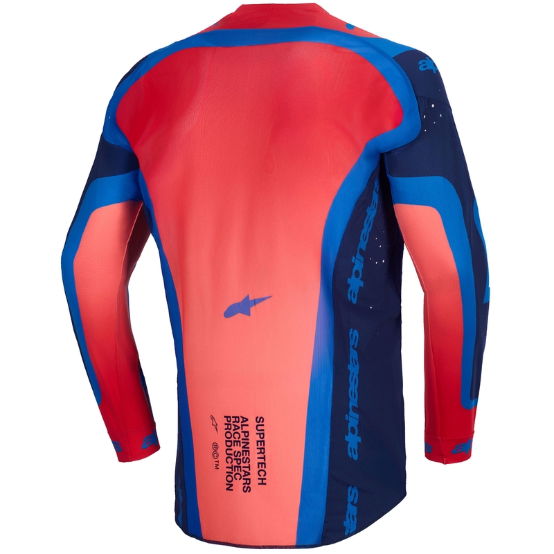 Alpinestars Supertech Vista motokrossitrikoo tumesinine-korall-kobalt