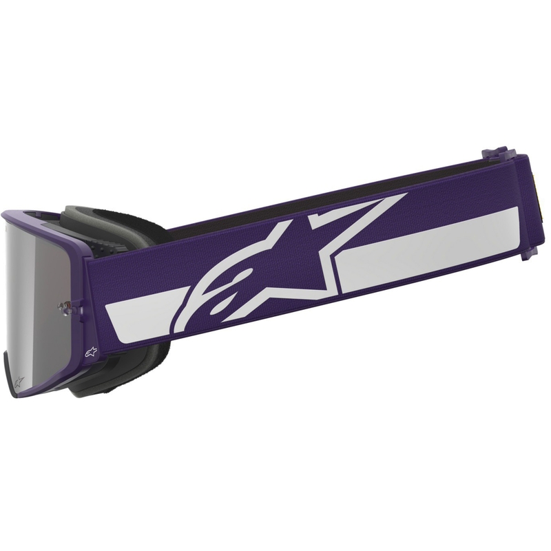 Alpinestars Supertech Vision Hunta96 XXV motokrossiprillid lilla ja valge peegliga hõbedase pleksiga