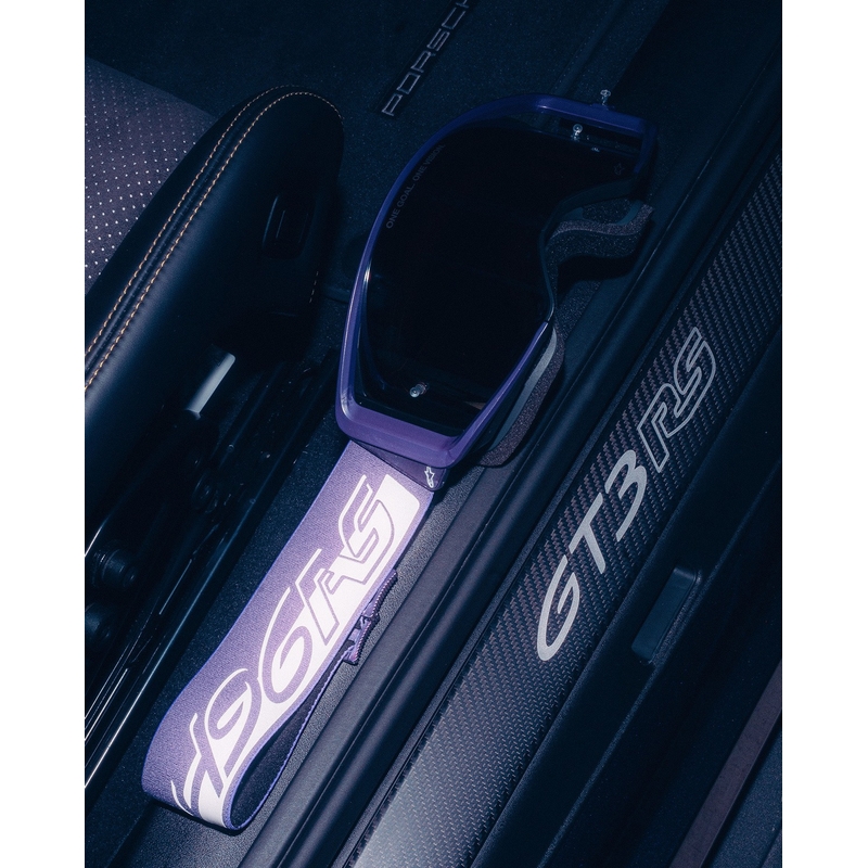 Alpinestars Supertech Vision Hunta96 XXV motokrossiprillid lilla ja valge peegliga hõbedase pleksiga