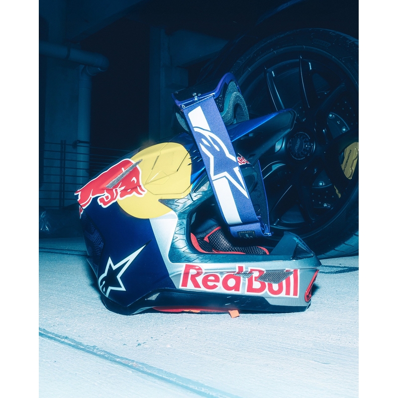 Alpinestars Supertech Vision Hunta96 XXV motokrossiprillid lilla ja valge peegliga hõbedase pleksiga