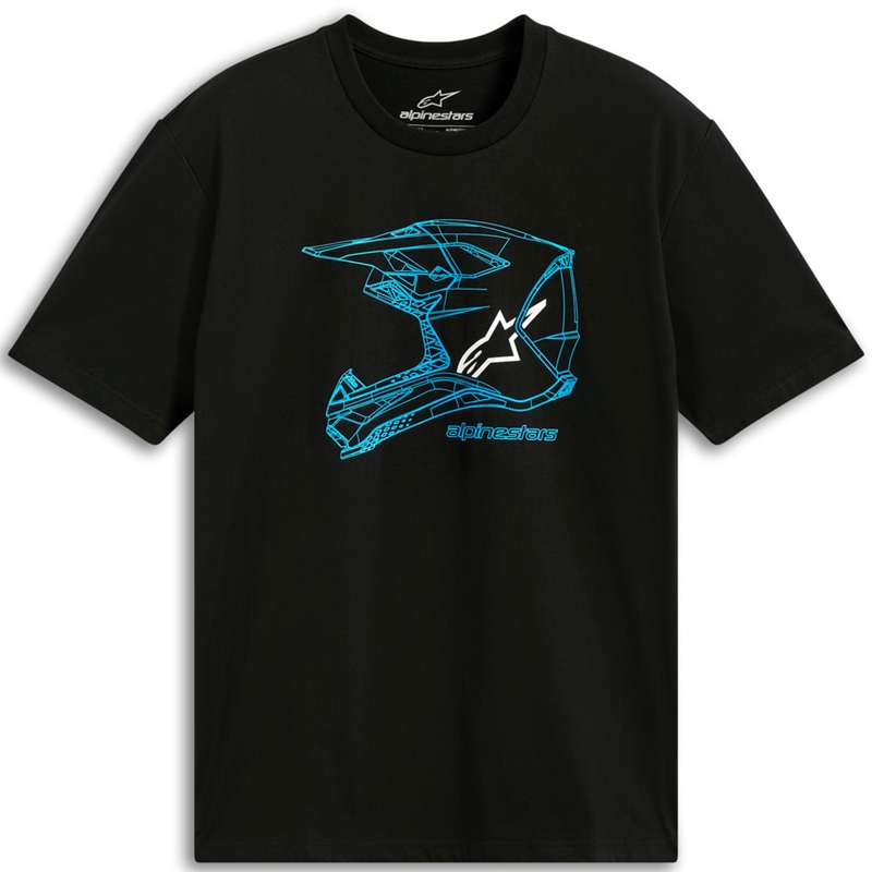 T-särk Alpinestars MX kiiver CSF must-sinine