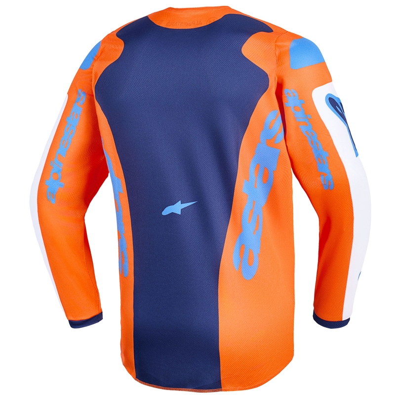 Alpinestars Fluid Grid laste motokrossitrikoo oranž-sinine-valge