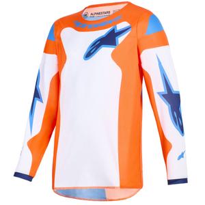 Alpinestars Fluid Grid laste motokrossitrikoo oranž-sinine-valge