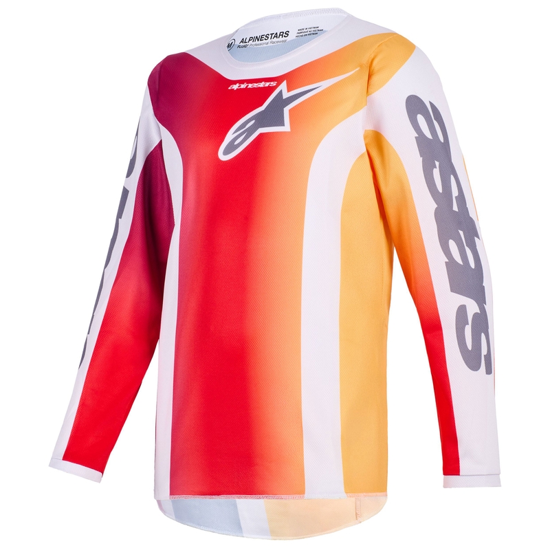Alpinestars Fluid Portl Red-Orange-Hall laste motokrossitrikoo