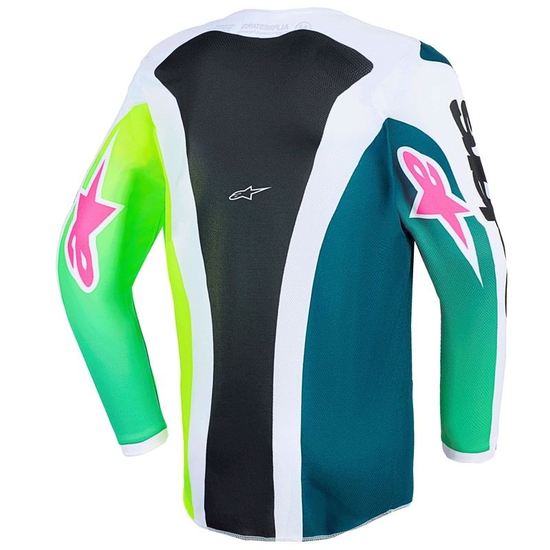 Laste motokrossitrikoo Alpinestars Fluid Portl roheline-valge-must