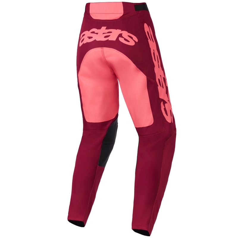 Alpinestars Racer Riway motokrossipüksid tumepunased ja korallpunased püksid
