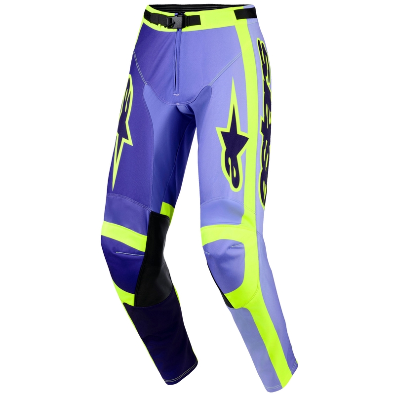 Alpinestars Racer Portl motokrossipüksid lilla-fluo-kollane