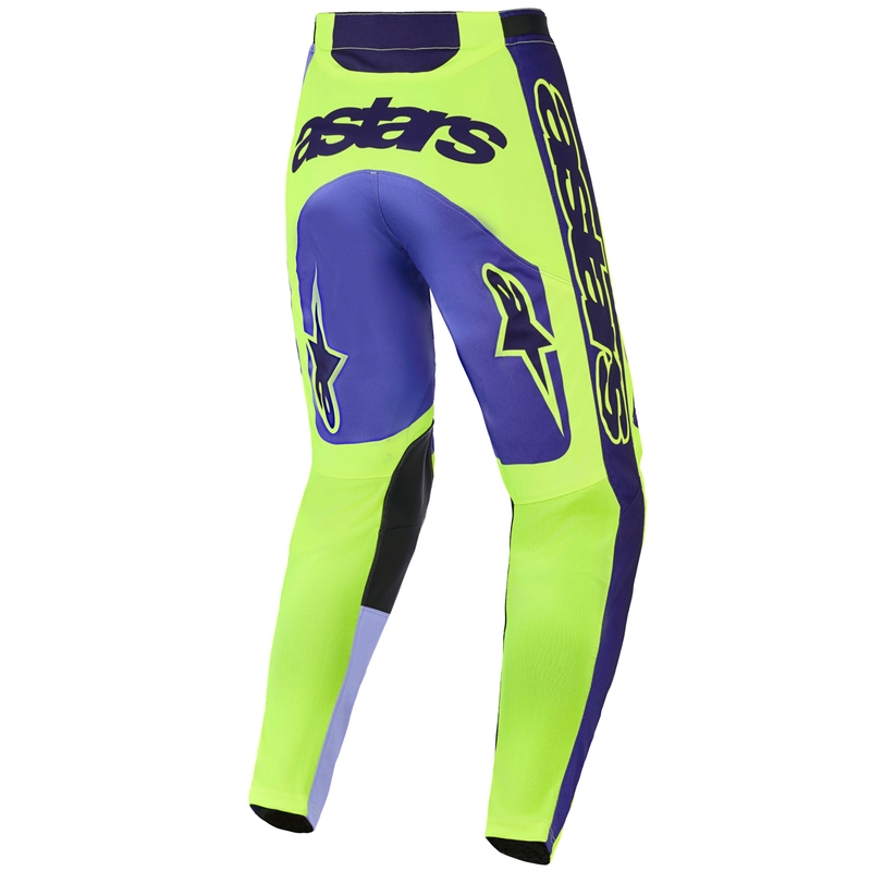 Alpinestars Racer Portl motokrossipüksid lilla-fluo-kollane