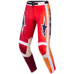 Alpinestars Racer Portl motokrossipüksid punane-oranž-kerge hall