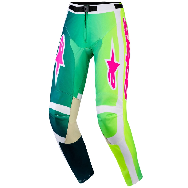 Alpinestars Racer Portl motokrossipüksid roheline-valge-mustad