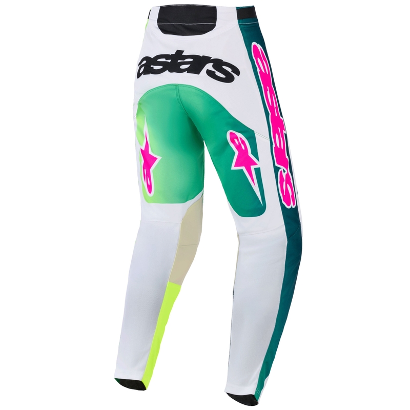 Alpinestars Racer Portl motokrossipüksid roheline-valge-mustad