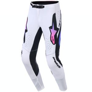 Alpinestars Supertech Pro Vista motokrossipüksid valge-lilla-mustad