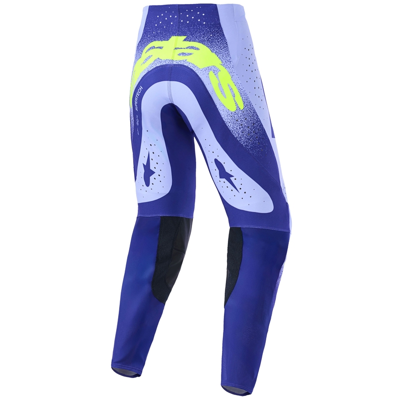 Alpinestars Supertech Scenz motokrossipüksid lilla-fluo-kollane