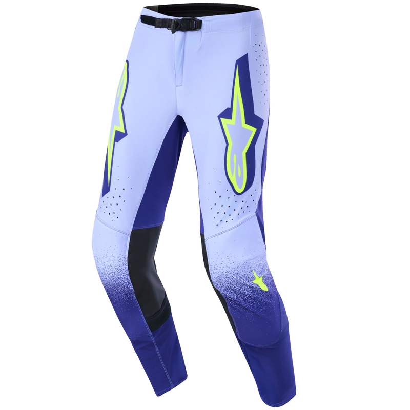 Alpinestars Supertech Scenz motokrossipüksid lilla-fluo-kollane