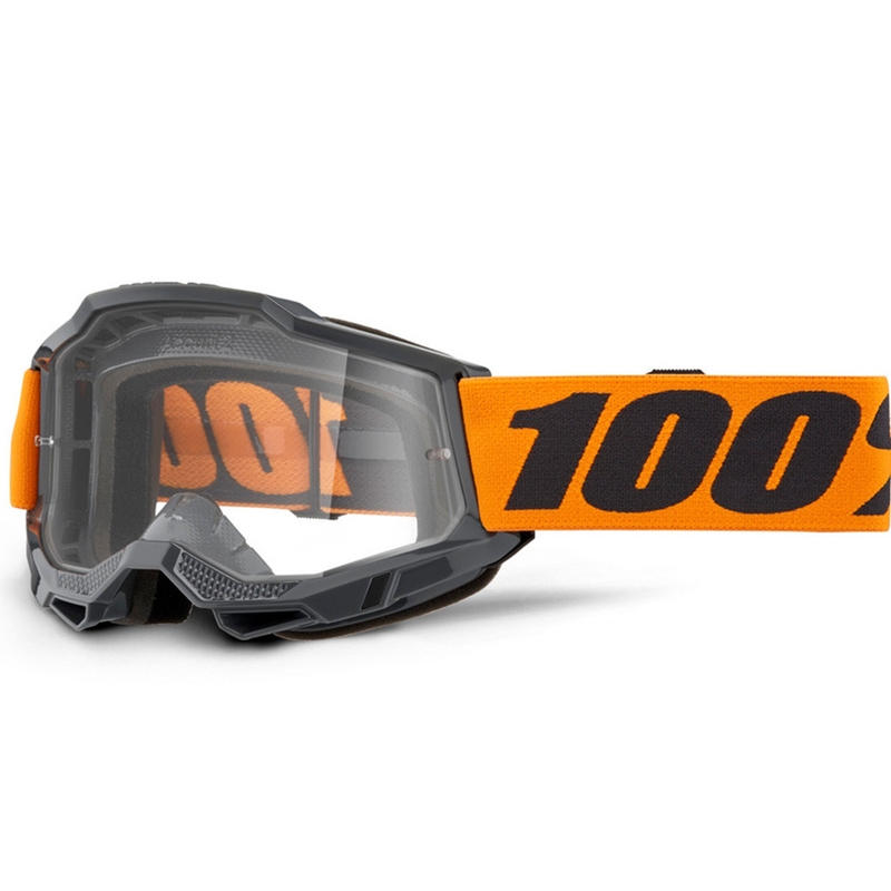 Motokrossiprillid 100% Accuri 2 Orange läbipaistva plexiga