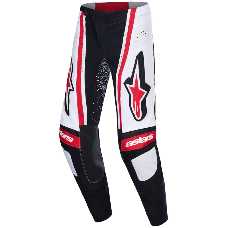 Alpinestars Techstar Nomur mustad, valged ja punased motokrossipüksid