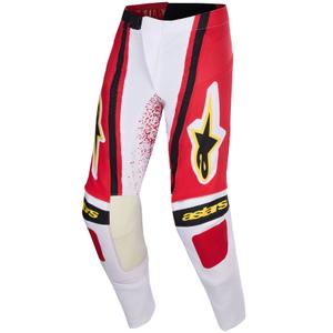 Alpinestars Techstar Nomur helehall-punase-must-kollase motokrossi püksid