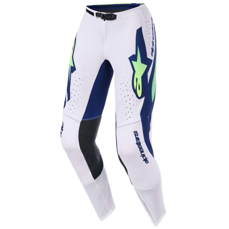 Alpinestars Supertech Vista Motokrossipüksid helehall-fluo-kollane-roheline-sinine-roosa