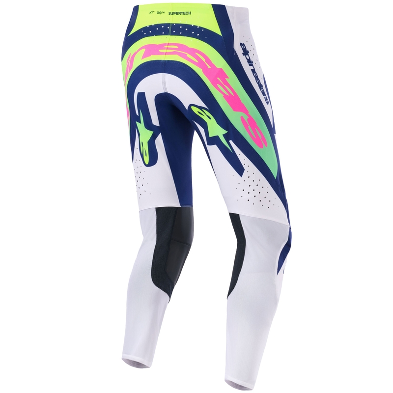 Alpinestars Supertech Vista Motokrossipüksid helehall-fluo-kollane-roheline-sinine-roosa