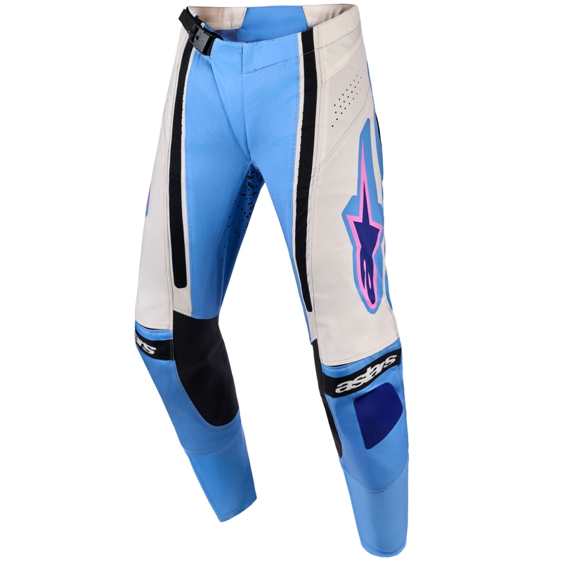 Alpinestars Stella Techstar Nomur naiste motokrossipüksid helesinine-valge valge-must-must-roosa