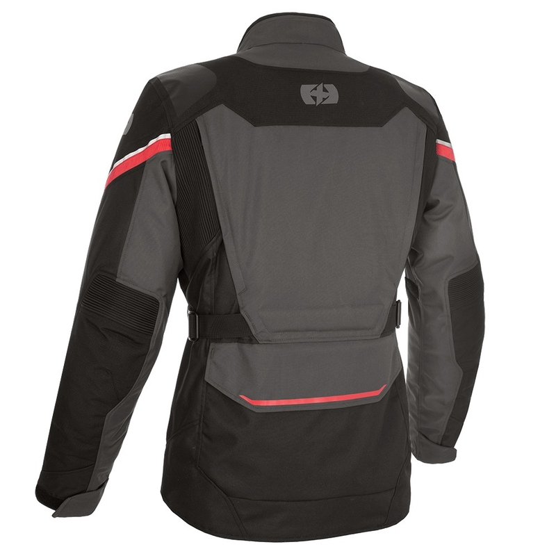 Oxford Montreal 4.0 Dry2Dry™ mootorratta jope must-hall-punane