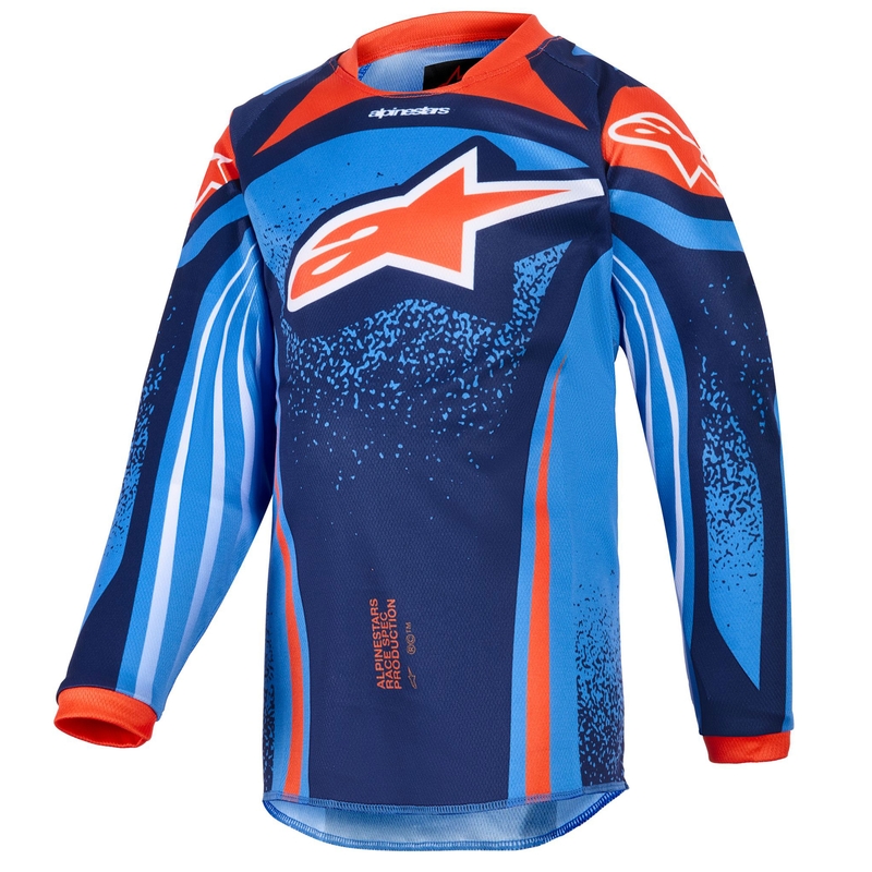 Laste motokrossitrikoo Alpinestars Racer Nomur tumesinine-oranž-must