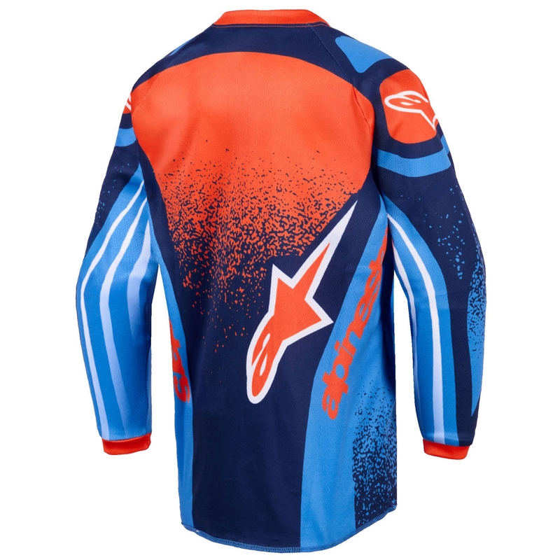Laste motokrossitrikoo Alpinestars Racer Nomur tumesinine-oranž-must