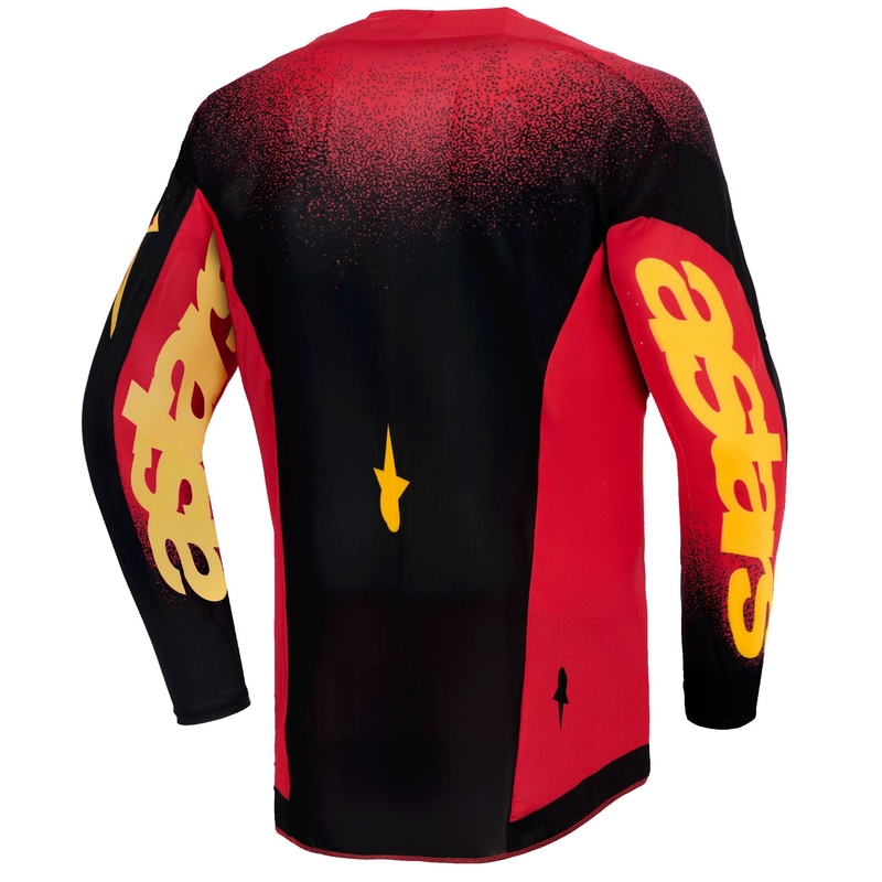 Alpinestars Supertech Scenz Punane, must ja kollane laste motokrossitrikoo