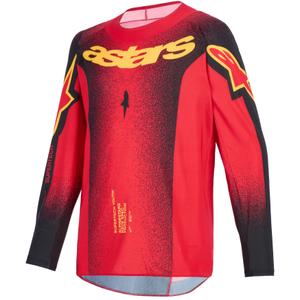 Alpinestars Supertech Scenz Punane, must ja kollane laste motokrossitrikoo