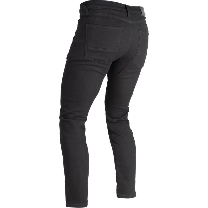 Kärbitud mootorratta teksad OXFORD ORIGINAL APPROVED SUPER STRETCH JEANS AA SLIM FIT mustad