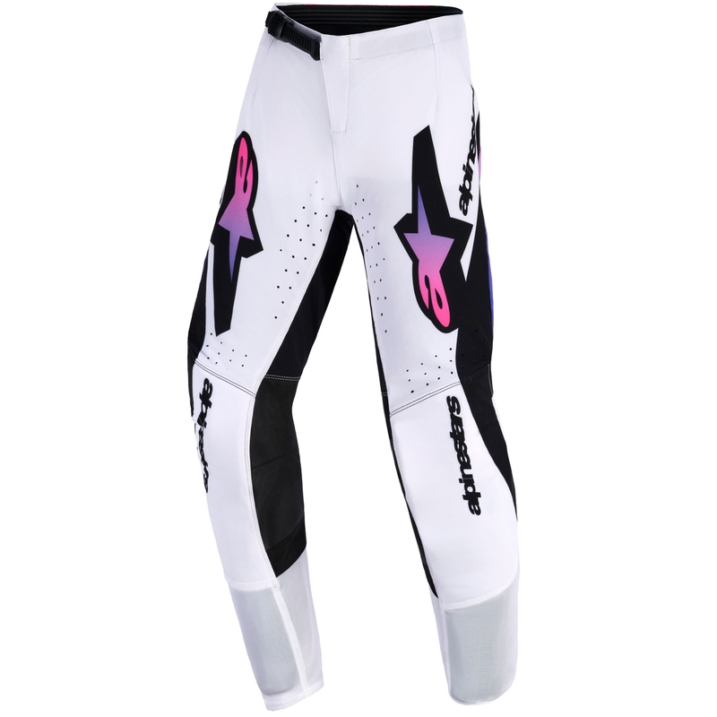 Alpinestars Supertech Vista laste motokrossipüksid valge, lilla ja must