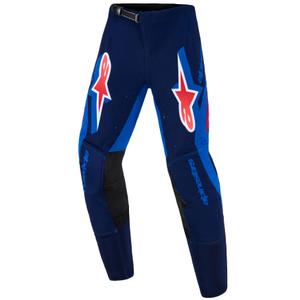 Alpinestars Supertech Vista laste motokrossipüksid tumesinine-korallkollane-kobaltpunane