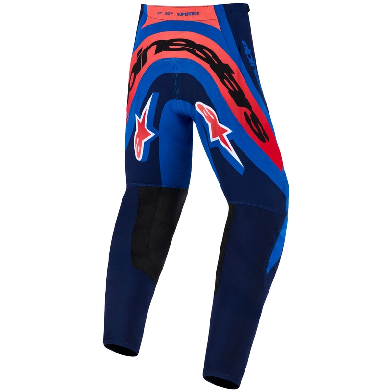 Alpinestars Supertech Vista laste motokrossipüksid tumesinine-korallkollane-kobaltpunane