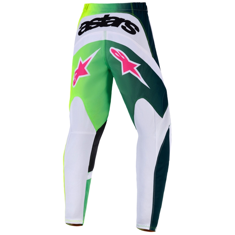 Alpinestars Fluid Portl laste motokrossipüksid roheline, valge ja must